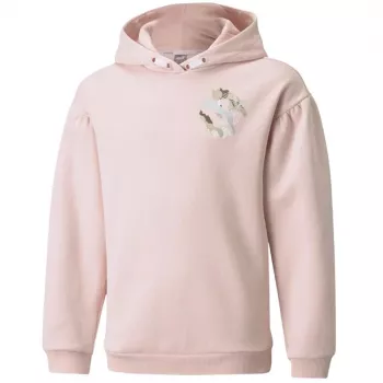 PUMA Alpha Hoodie FL Jaunimo megztinis su gobtuvu Šviesiai rožinė, dydis 164