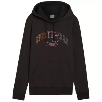 PUMA Essentials+ Logo LAB vyriškas fliso gobtuvas juodos spalvos, M dydis