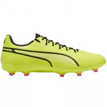 PUMA King Pro FG/AG vyriški futbolo bateliai - Puma Black/Puma White/Fast Yellow - UK 8 / EU 42
