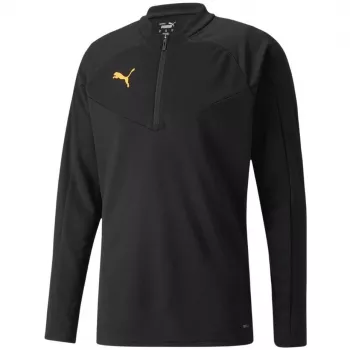 PUMA vyriški individualFINAL 1/4 užtrauktuku treniruočių marškinėliai juodi L