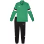 PUMA Team Rise vyriškas treniruočių kostiumas su užtrauktuku, žalia/ juoda, dydis XL