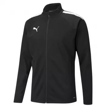Puma teamLIGA Training vyriški marškinėliai ilga rankove su 1/4 užtrauktuku, juodi, L dydis