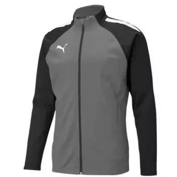 PUMA teamLIGA vyriškas treniruočių pusiau užtrauktuku viršus, vidutinė pilka Heather/Puma juoda, dydis S