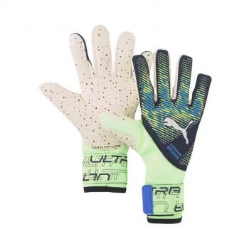 PUMA Ultra Ultimate 1 NC vartininko pirštinės Green Gecko-Puma Black-Puma White, dydis 10.5