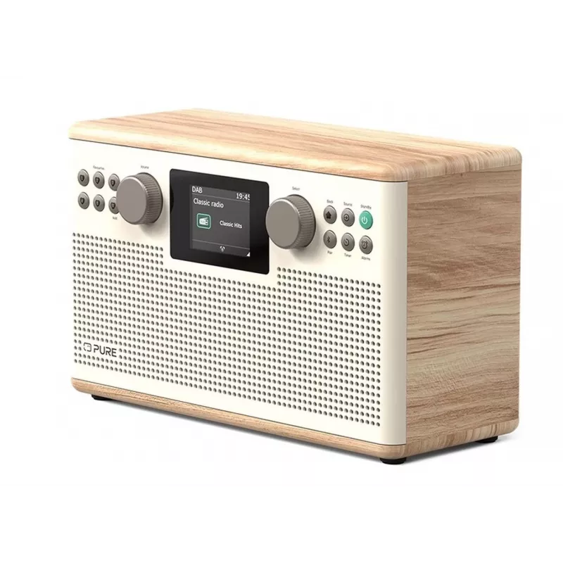 PURE ACOUSTICS Pure Classic H6 Skaitmeninis Radijas, DAB+/FM/Internet Radijas, Bluetooth, Cotton White/Oak (ES/JK)