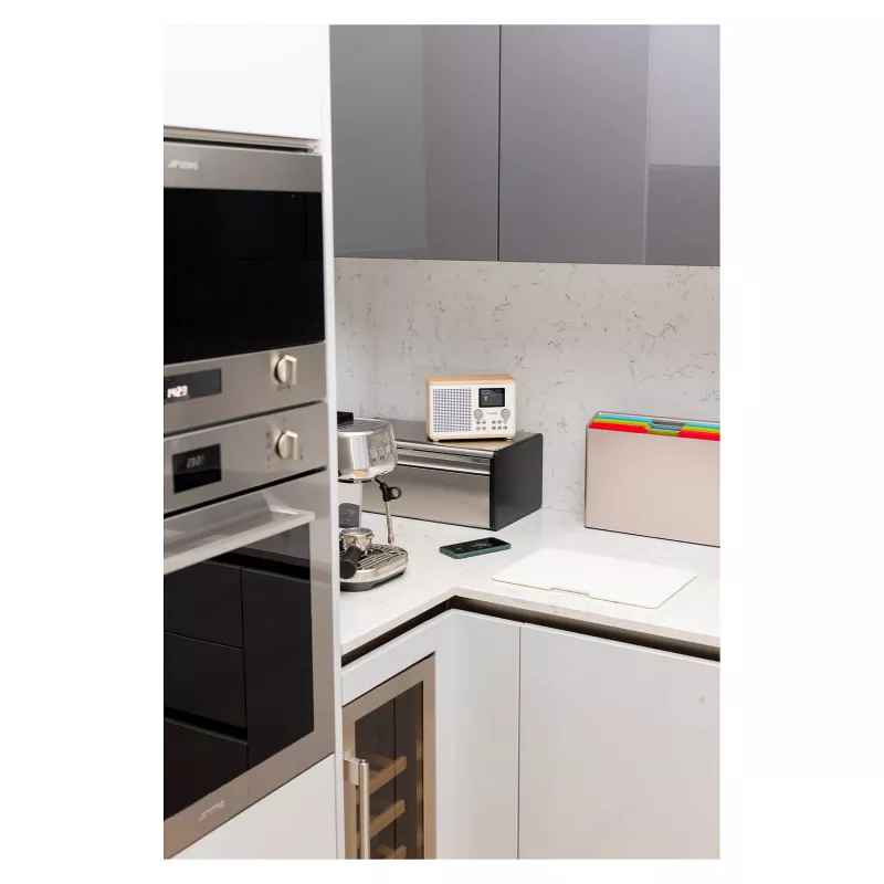 PURE Classic H4 DAB/DAB+/FM skaitmeninis radijas su Bluetooth, Cotton White/Oak
