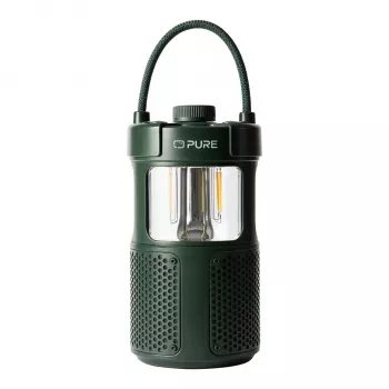 „Pure Woodland Glow“ vandeniui atsparus lauko garsiakalbis su LED lempa, žalias