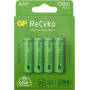GP ReCyko AA NiMH akumuliatoriai, 1300 mAh, 1,2 V, 4 vnt.