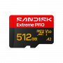 SanDisk Extreme PRO microSDXC 512 GB UHS-I A2 V30, iki 250/170 MB/s, SDSQXCJ-512G-GS6MA