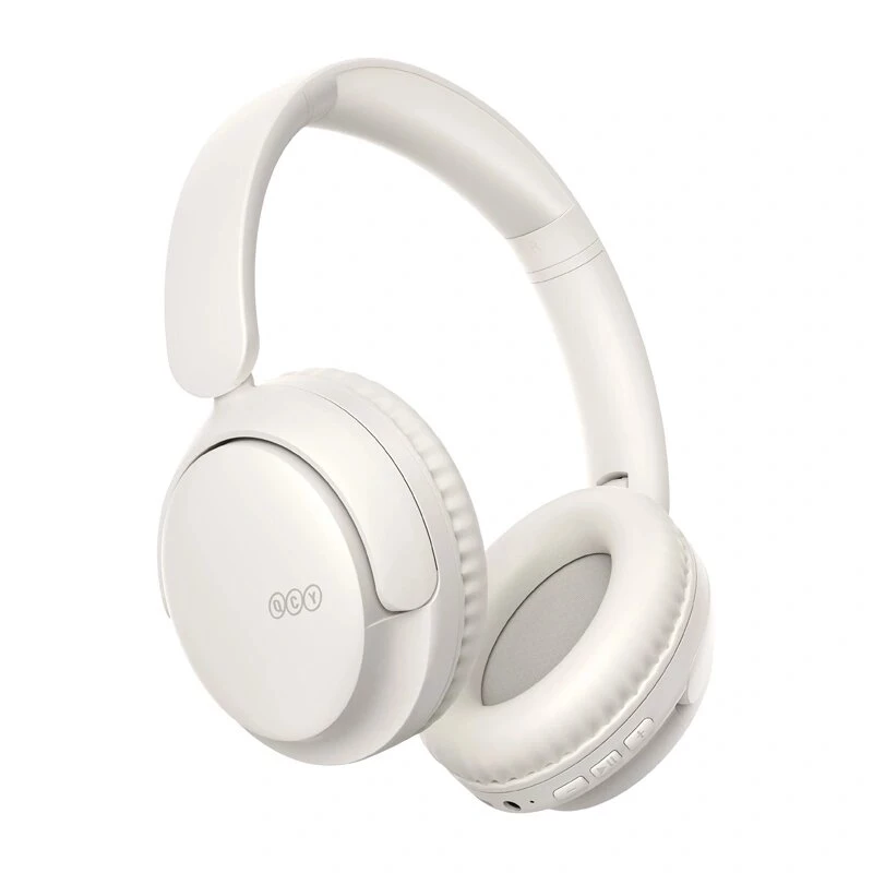 QCY H2S Lite White On-Ear Bluetooth ausinės