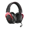 QCY Heroad VT200 Gaming ausinės – juodos su raudonomis detalėmis, 50 mm tvarkyklės, virtualus 7.1 garsas, RGB LED, USB-A