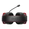 QCY Heroad VT200 Gaming ausinės – juodos su raudonomis detalėmis, 50 mm tvarkyklės, virtualus 7.1 garsas, RGB LED, USB-A