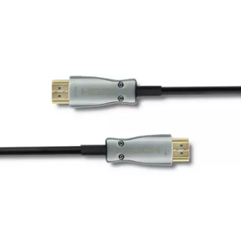 Qoltec 50472 High-Speed HDMI laidas su Ethernet 20m 4K@60Hz 18Gbps, auksuoti jungtys, juoda ir sidabrinė
