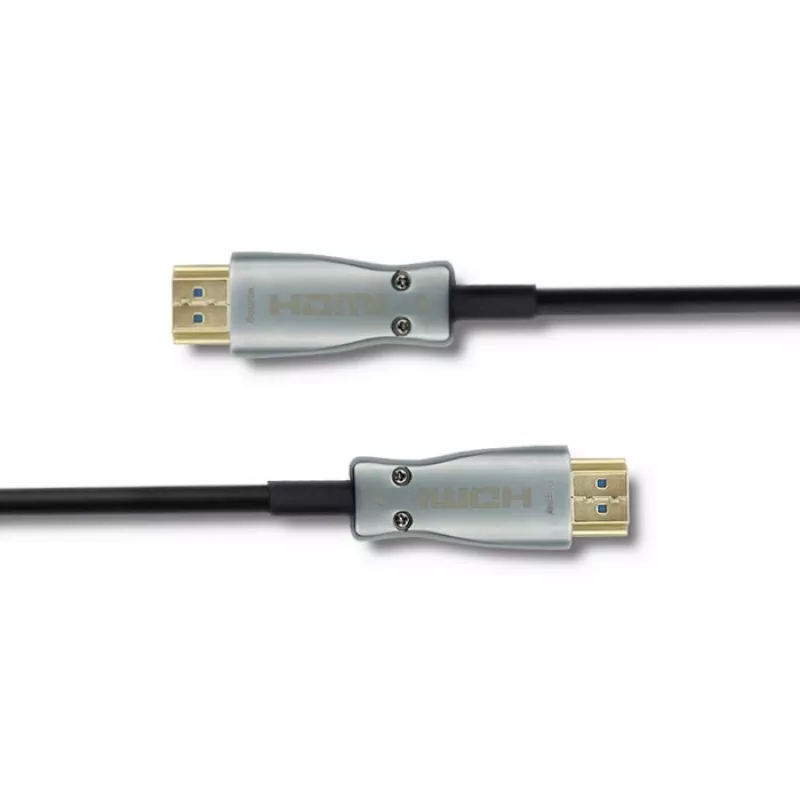 HDMI kabelis Qoltec 50472, 20 m, HDMI Type A, juodas/sidabrinis