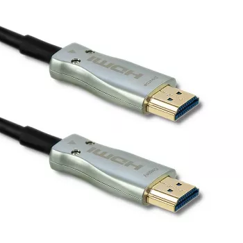 Qoltec 50472 High-Speed HDMI laidas su Ethernet 20m 4K@60Hz 18Gbps, auksuoti jungtys, juoda ir sidabrinė