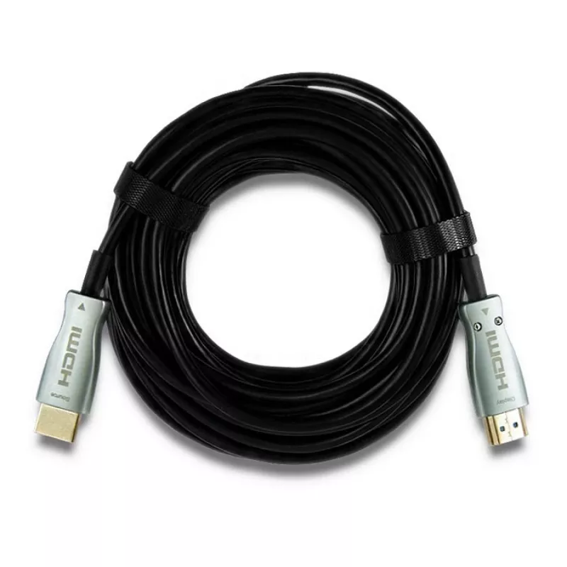 Qoltec 50474 HDMI 1.4 High Speed laidas su Ethernet, 30 m, auksuoti jungtys, triguba ekranuotė, juoda/sidabrinė