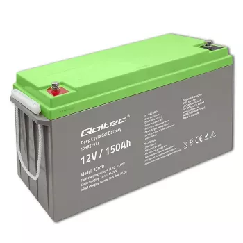 Qoltec Deep Cycle Gel baterija 12V 150Ah 44.5kg
