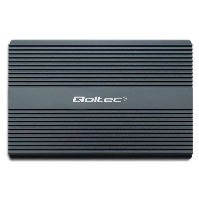 Qoltec Dual M.2 NVMe SATA SSD korpusas su USB-C 3.2 Gen 2, be įrankių, aliuminio, palaiko 2x2TB, UASP, TRIM, 10Gbps