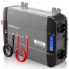 Qoltec grynosios sinusoidės keitiklis 12V į 230V 1500W/3000W su LCD, USB, USB-C, skirtas LiFePO4, GEL, AGM