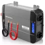 Qoltec grynosios sinusoidės keitiklis 12V į 230V 1500W/3000W su LCD, USB, USB-C, skirtas LiFePO4, GEL, AGM