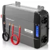 Qoltec grynosios sinusoidės keitiklis 12V į 230V 2000W/4000W su LCD, USB, USB-C, suderinamas su LiFePO4/GEL/AGM