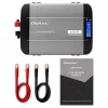 Qoltec grynosios sinusoidės keitiklis 12V į 230V 2000W/4000W su LCD, USB, USB-C, suderinamas su LiFePO4/GEL/AGM