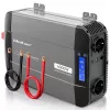 Qoltec grynosios sinusoidės keitiklis 12V į 230V 2000W/4000W su LCD, USB, USB-C, suderinamas su LiFePO4/GEL/AGM