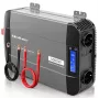 Qoltec grynosios sinusoidės keitiklis 12V į 230V 2000W/4000W su LCD, USB, USB-C, suderinamas su LiFePO4/GEL/AGM