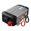 Qoltec grynosios sinusoidės inverteris 12V į 230V 500W/1000W su LCD, USB, USB-C, suderinamas su LiFePo4/GEL/AGM
