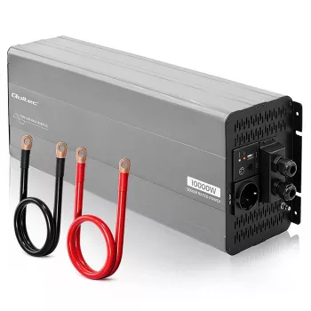 Qoltec grynos sinusoidės įtampos keitiklis 24V į 230V 5000W/10000W su LCD ir USB