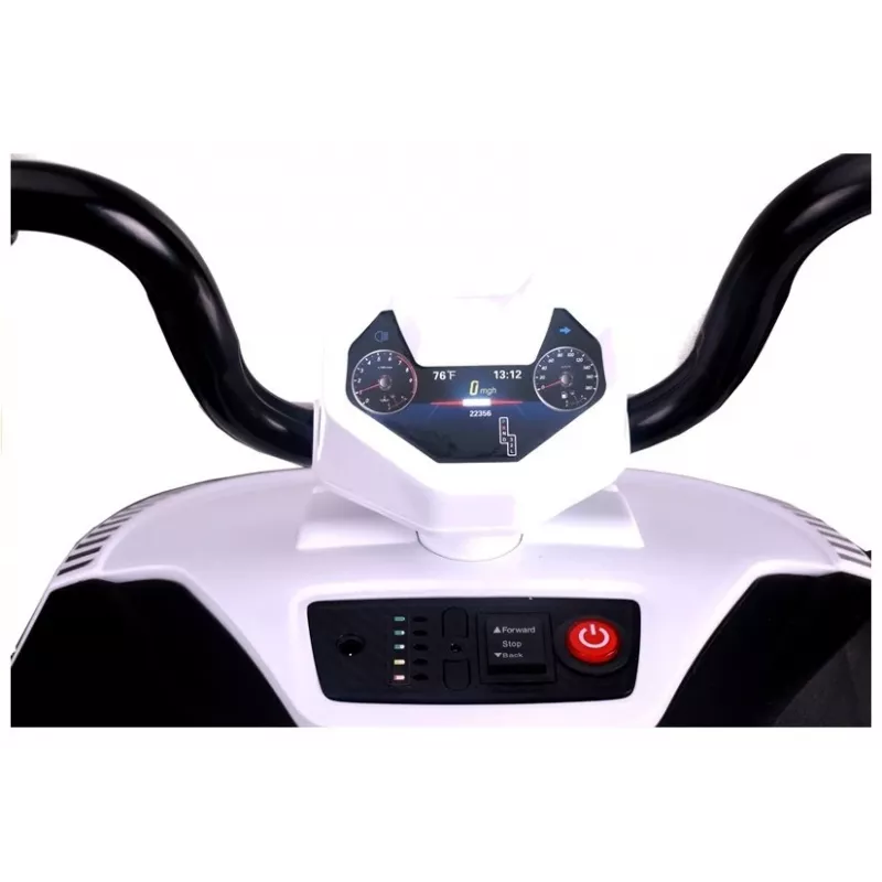 QUAD LOCK S601 baterijomis varomas visureigis su EVA ratais ir LED šviesomis, baltas