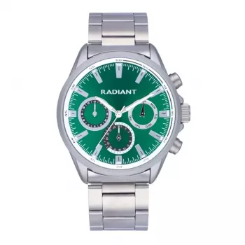 RADIANT RA589702 Vyriškas Analoginis Kvarcinis Laikrodis 44mm Nerūdijantis Plienas Sidabras Juoda