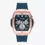 Radiant RA655204 vyrų analoginis kvarcinis laikrodis 42 mm, metalinis korpusas, mėlynas ciferblatas, mėlyna silikoninė apyrankė