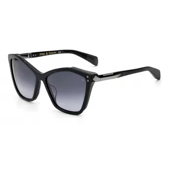 RAG&BONE Women's RNB1045GS6FQ5 Akiniai nuo saulės - Havana Tortoise Acetato Rėmelis, Pilki Polikarbonato Lęšiai, 57mm