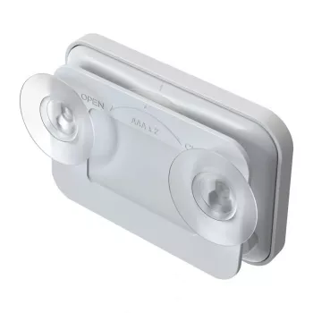RAINPOINT BALDRTHERM B0549STH vonios laikmatis su temperatūros ir drėgmės matuokliu, IP24 atsparus vandens purslams, atgalinis / į priekį skaičiavimas, LCD foninis apšvietimas, tvirtinimas siurbtuku / stoveliu / prie sienos