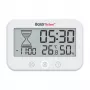 RAINPOINT BALDRTHERM B0549STH vonios laikmatis su temperatūros ir drėgmės matuokliu, IP24 atsparus vandens purslams, atgalinis / į priekį skaičiavimas, LCD foninis apšvietimas, tvirtinimas siurbtuku / stoveliu / prie sienos