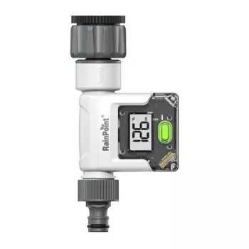 RainPoint Digital Water Flow Meter su dideliu LCD ekranu, G3/4 inch sriegis, IPX6