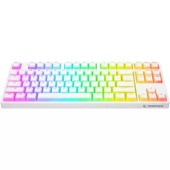 Rampage Ghost TKL mechaninė klaviatūra su Huano Red jungikliais, balta