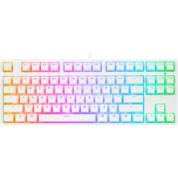Rampage Ghost TKL mechaninė klaviatūra su Huano Red jungikliais, balta