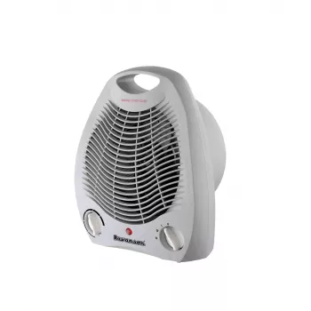 Ravanson FH-105 pilkas 2000 W ventiliatorinis šildytuvas su reguliuojamu termostatu, 3 galios režimais, apsauga nuo perkaitimo, šalto oro funkcija