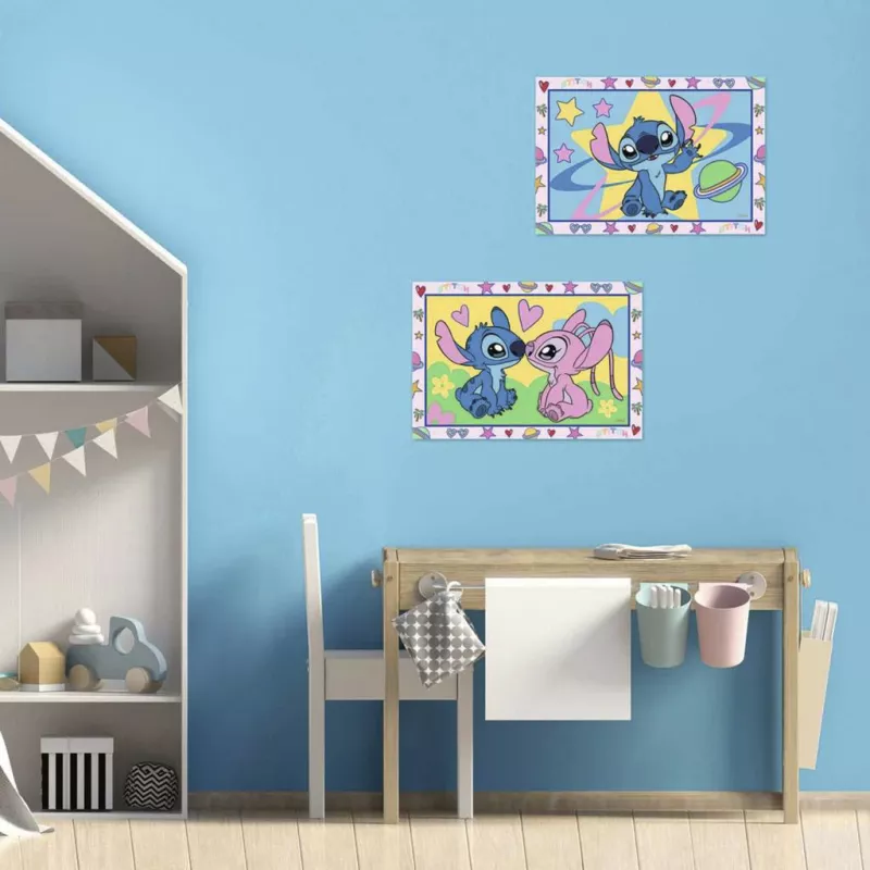 RAVENSBURGER CreArt Junior - Stitch & Angel Piešimas Pagal Skaičius Rinkinys