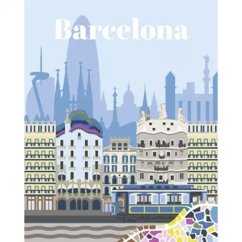 RAVENSBURGER CreArt Painting by Numbers Kit - Colorful Barcelona