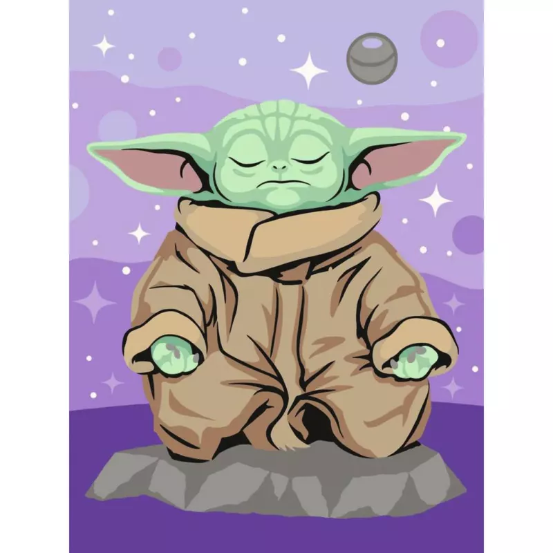 Ravensburger CreArt Star Wars - Meditierender Grogu Piešimas pagal skaičius rinkinys