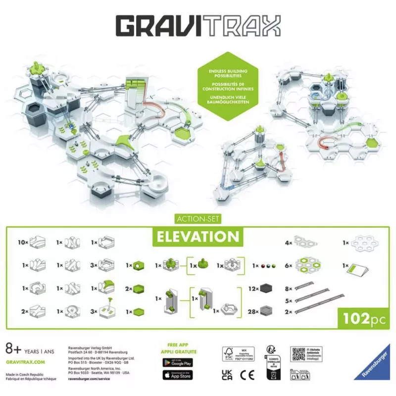 RAVENSBURGER GraviTrax veiksmo rinkinys „Elevation“