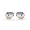Ray-Ban Aviator Metal II Akiniai RB3689 Auksinis Rėmelis Rudi Gradientiniai Stiklai 62mm