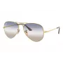 Ray-Ban Aviator Metal II Akiniai RB3689 Auksinis Rėmelis Rudi Gradientiniai Stiklai 62mm