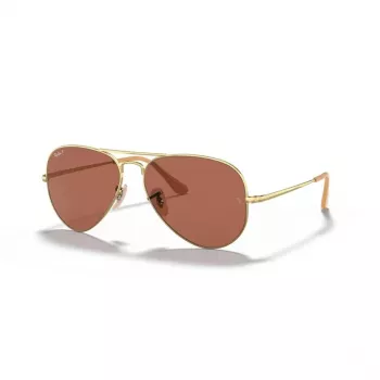 Ray-Ban Aviator Metal II Akiniai RB3689 Auksiniai Šviesiai Mėlynas Gradientas 58mm Unisex