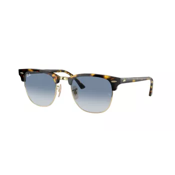 Ray-Ban Clubmaster RB3016 akiniai Skaidriai pilki Mėlynas gradientas 51mm