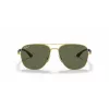 Ray-Ban Frank Akiniai RB3683 Auksinis Metalas Žalia G-15 56mm Unisex