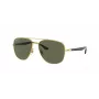 Ray-Ban Frank Akiniai RB3683 Auksinis Metalas Žalia G-15 56mm Unisex